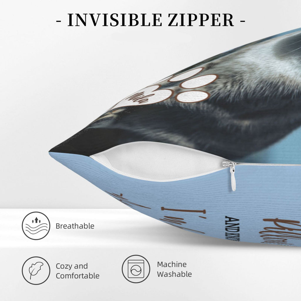 Custom Pet Memorial Throw Pillow with Photo & Name | Two-Sided Personalized Pillowcase for Dog or Cat, In Loving Memory Gift