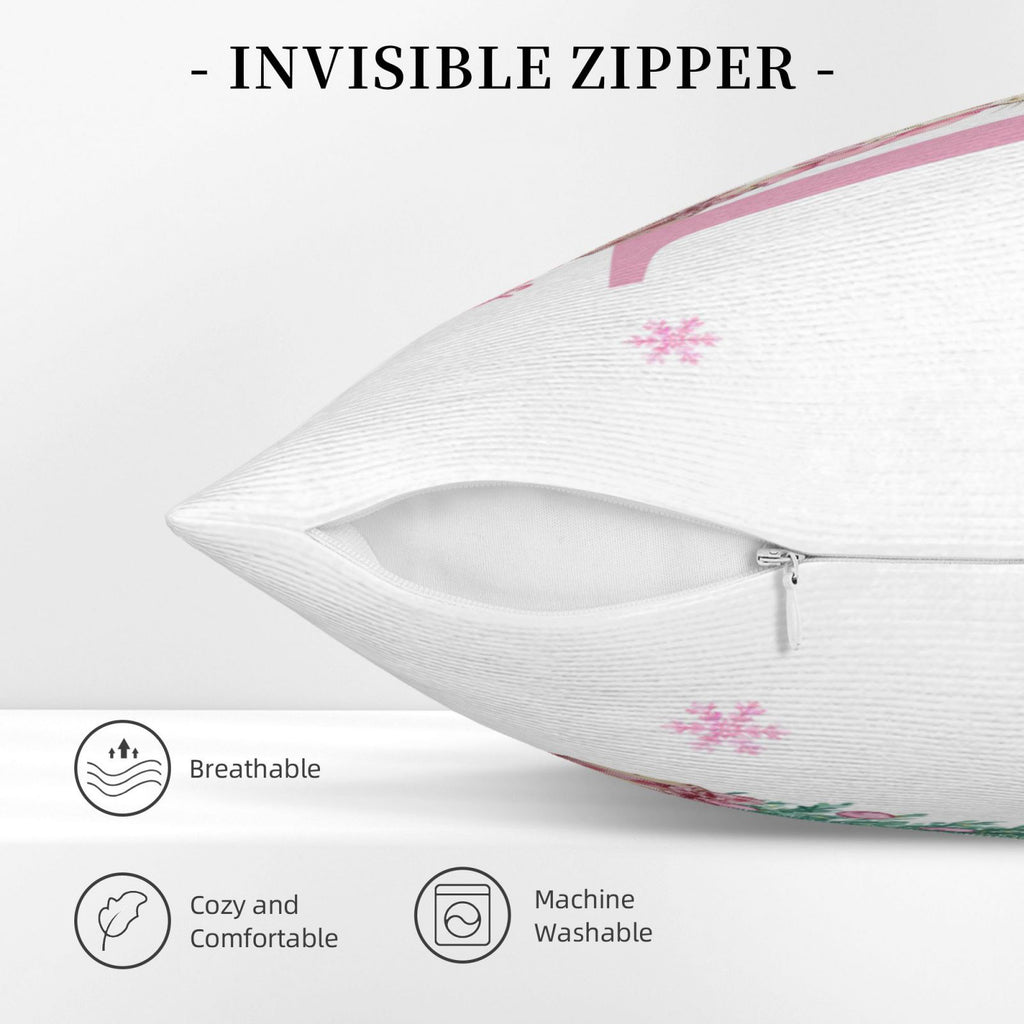 Personalized Beatrix Potter Peter Rabbit Throw Pillow - Custom Name Soft Pillow for First Christmas, Baby Shower or Nursery Gift