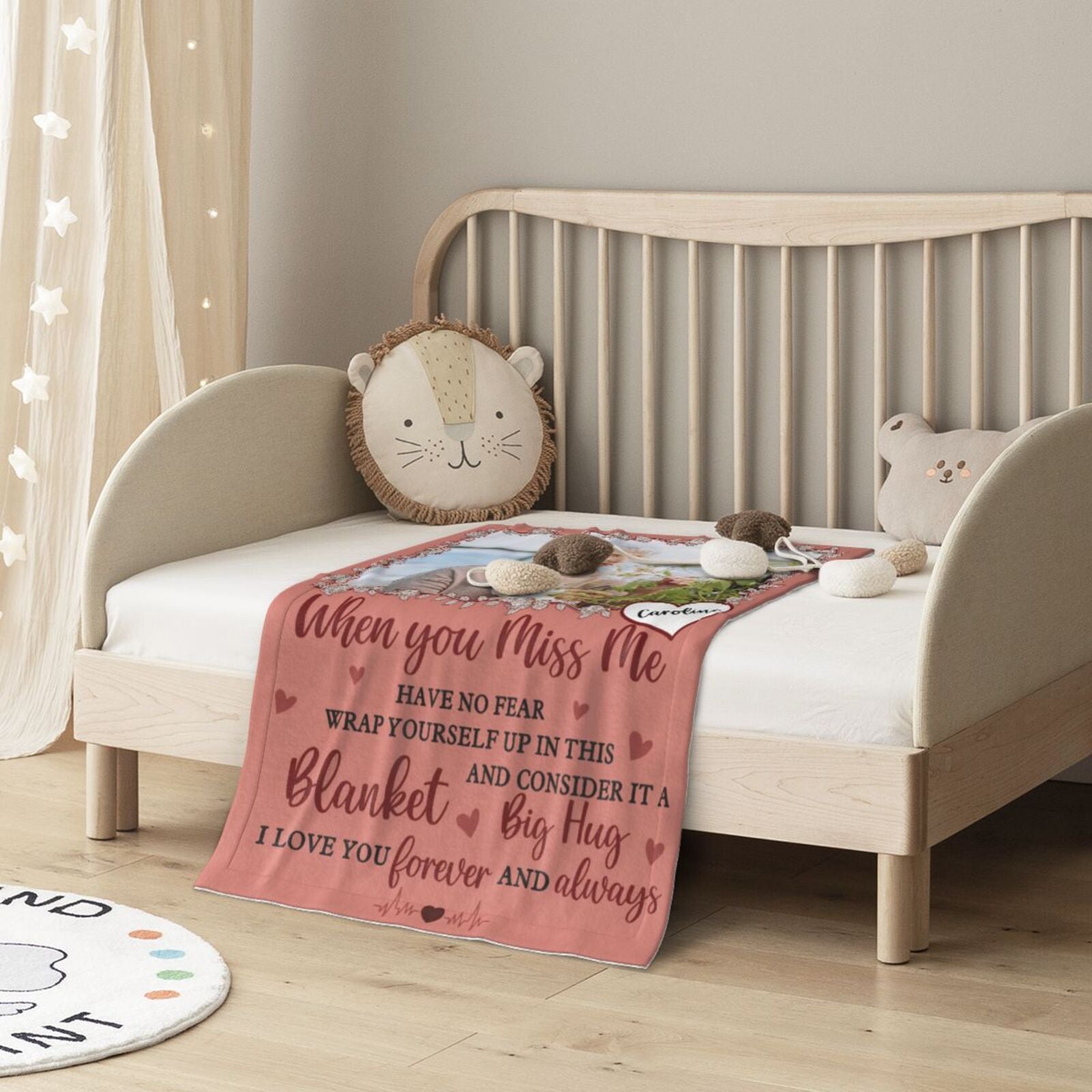 Personalized Memorial Blanket with Photos - In Loving Memory Flannel Throw, Sympathy & Remembrance Gift