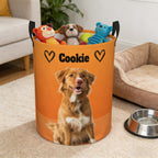 Custom Large Dog Toy Storage Organizer | Personalized Collapsible Bin for Toys, Food, Blankets & Living Room