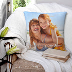 Custom Photo & Text Pillow Double-Sided | Personalized Love Keepsake for Couples, with Optional Insert