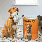 Custom Large Dog Toy Storage Organizer | Personalized Collapsible Bin for Toys, Food, Blankets & Living Room