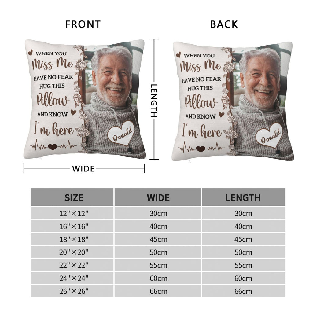 Personalized Memorial Throw Pillow with Photo - Two-Sided Custom Pillowcase, a Sympathy Gift & Home Decor of Remembrance