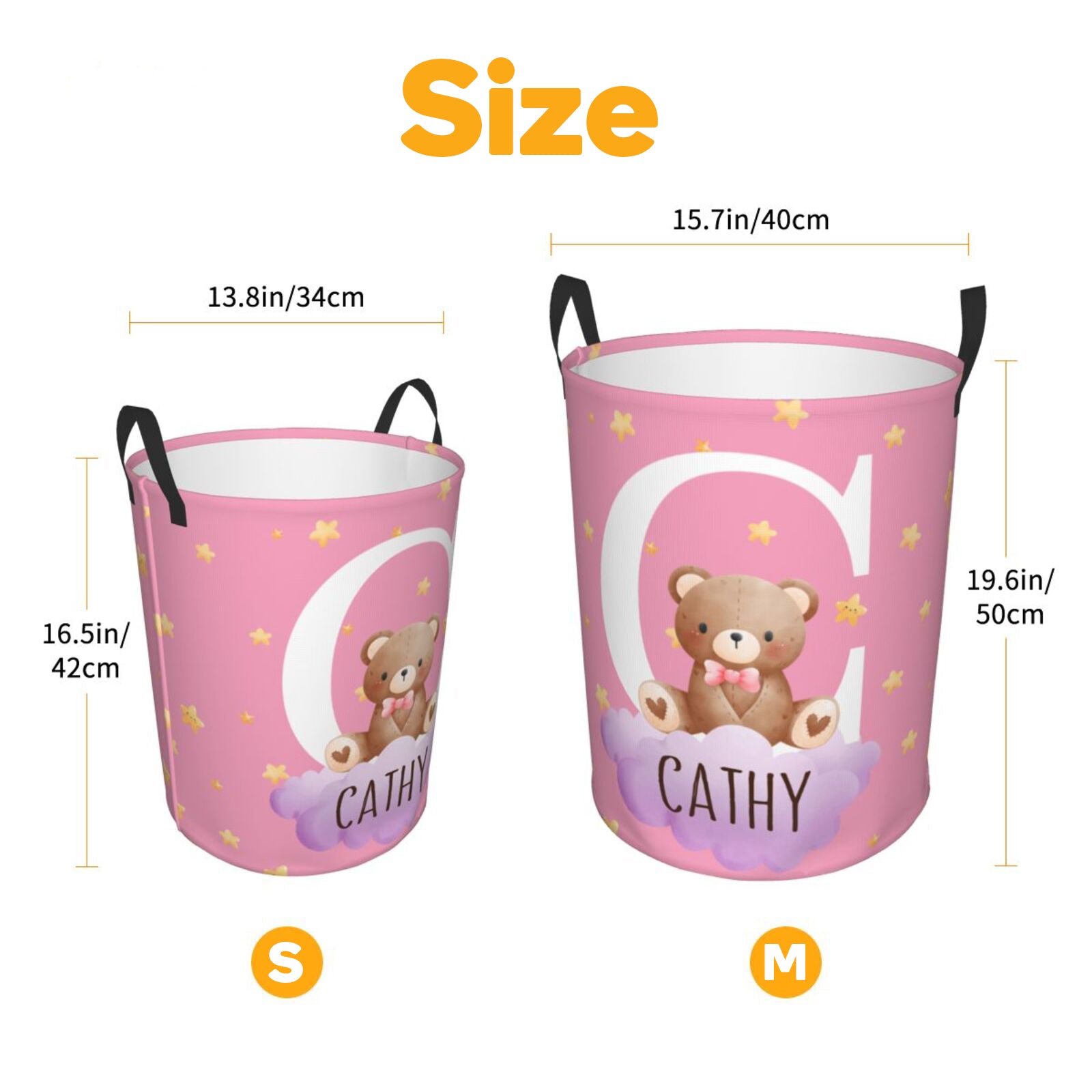 Custom Name Forest Animal Laundry Hamper & Toy Organizer for Kids | Collapsible Storage Basket with Handles, Adorable Nursery & Bedroom Decor