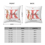 Personalized Peter Rabbit Bunny Throw Pillow Cover with Name, Multicolor Nursery Decor & Baby Shower Gift