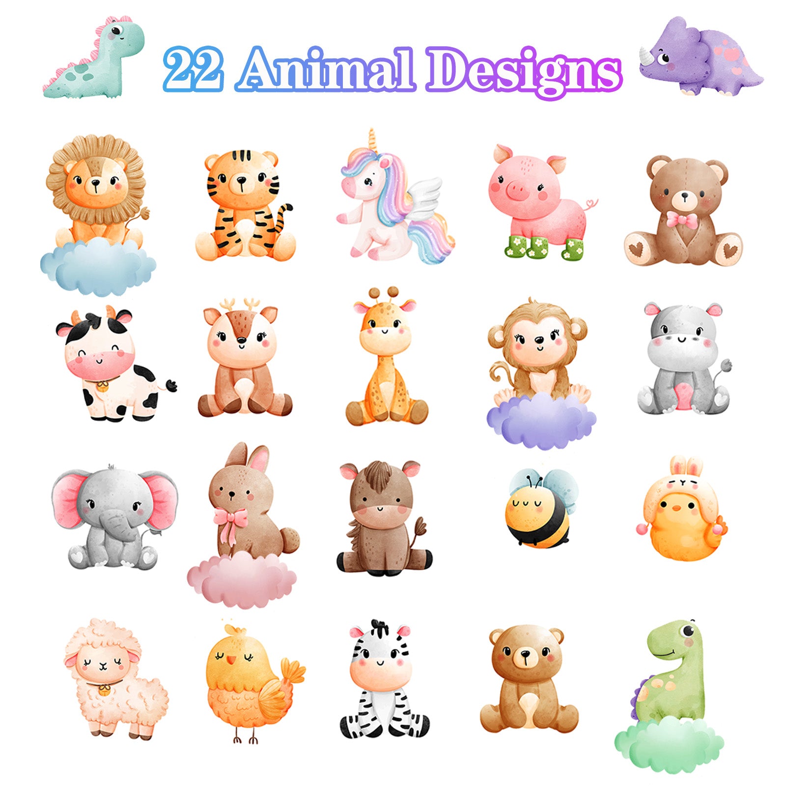 Luz nocturna infantil con nombre personalizado de animales del bosque | Control táctil, lámpara acrílica de 3 colores cambiantes