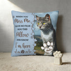 Custom Pet Memorial Throw Pillow with Photo & Name | Two-Sided Personalized Pillowcase for Dog or Cat, In Loving Memory Gift