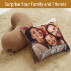 Surprise your family and friends with this custom photo pillow, unique personalized gift for Christmas, birthdays and special occasions