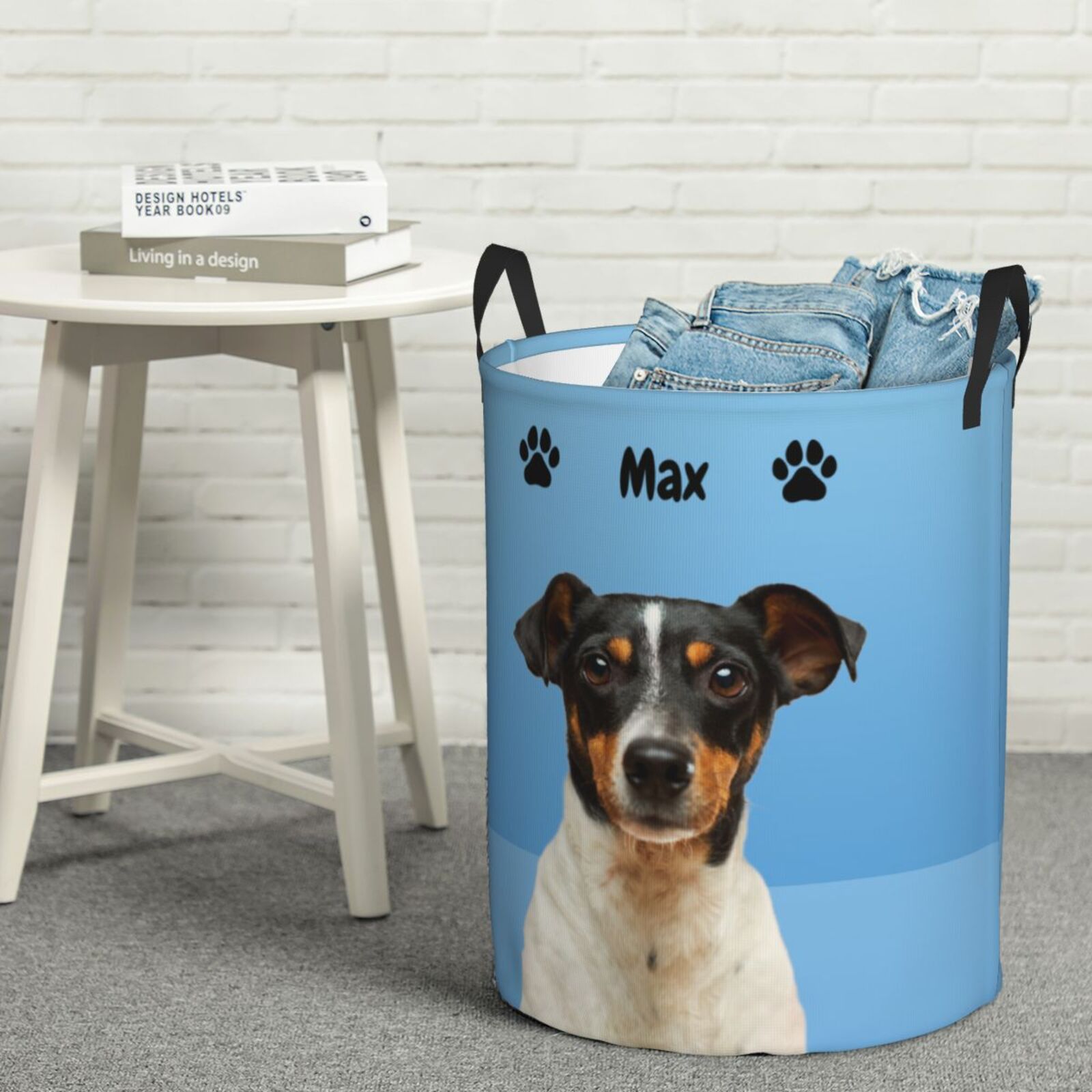 This custom basket works as both pet toy storage and elegant household laundry solution, keeping your space clean and organize