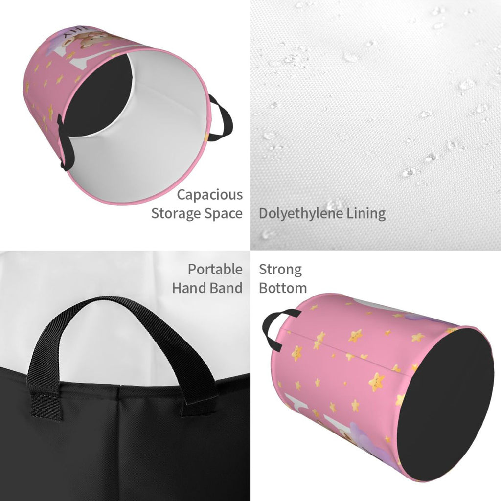 Kids laundry hamper with sturdy handles and waterproof Oxford cloth, durable and easy to carry