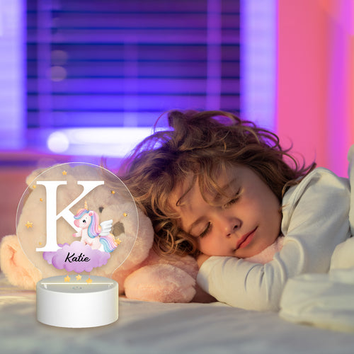 Personalized animal night light in kids’ bedroom, creates warm and cozy sleep atmosphere