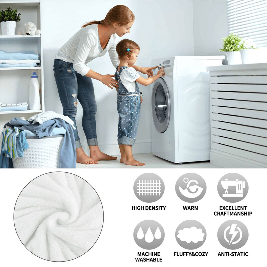 Machine washable personalized memorial blanket, durable and easy to care for everyday use