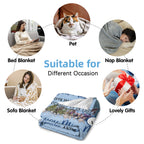 Memorial blanket ideal for sofa, bed, nap, travel and home, versatile comfort remembrance gift