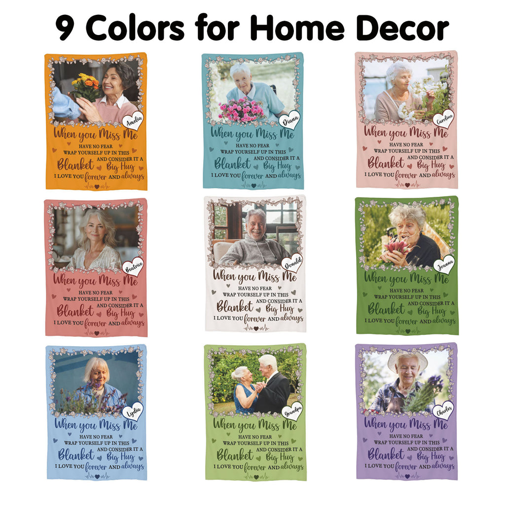 Multiple colors for custom memorial blanket, meaningful bereavement gift for loved ones