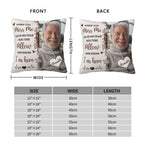 Personalized memorial pillow with double-sided print and multiple size options, versatile custom remembrance decor for home