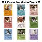 Multiple colors available for custom pet memorial blanket, meaningful tribute for furry friends