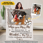 Custom pet memorial blanket using your uploaded pet photo and name, heartfelt remembrance keepsake