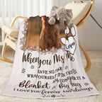 Plush flannel fabric of pet memorial blanket, warm and gentle for comforting pet lovers