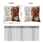 Pet memorial pillow with double-sided print and multiple size options, perfect remembrance gift for pets