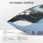 Pet memorial pillow with invisible zipper, easy to insert and remove pillow insert for cleaning